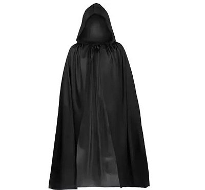 Capa com Capuz Adulto 140cm – Fantasia Halloween e Festas à Fantasia