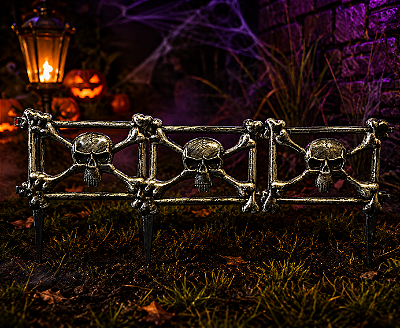 Decoração Jardim Halloween – Cerca Decorativa de Plástico 55cm