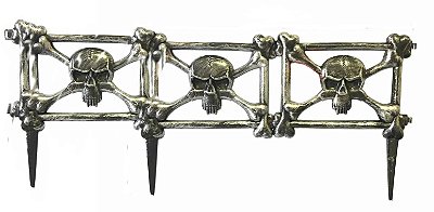 Decoração Jardim Halloween – Cerca Decorativa de Plástico 55cm