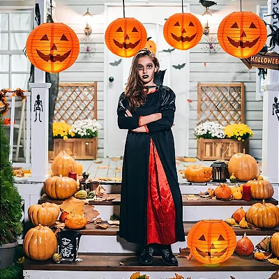Lanterna Balão Oriental de Papel Halloween 35cm – 1 Unidade