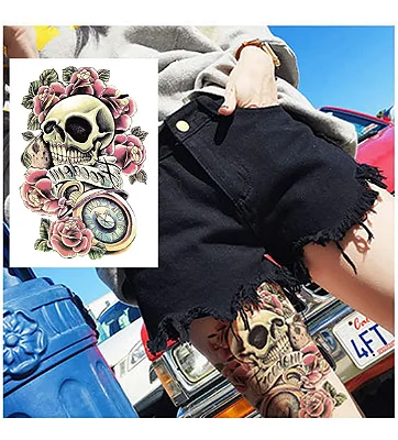 Tatuagens Temporárias de Braço Grande – Estilo Realista e Impactante! - 1 Cartela