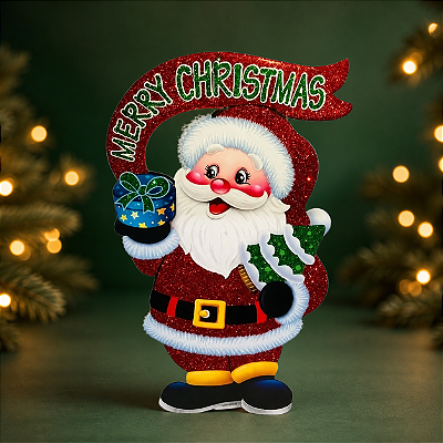 Painel de Papel Papai Noel “Merry Christmas” – 45x30cm