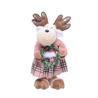Enfeite de Natal Rena Vestido – 30x12x14cm