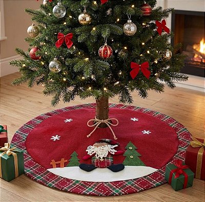Saia para Árvore de Natal 70cm em Poliéster