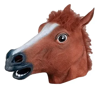 Máscara Cabeça de Cavalo Realista – Fantasia Divertida
