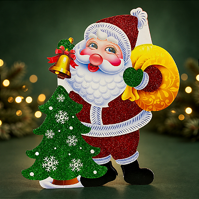 Painel Decorativo Papai Noel Sortido – 23x25cm – Natal