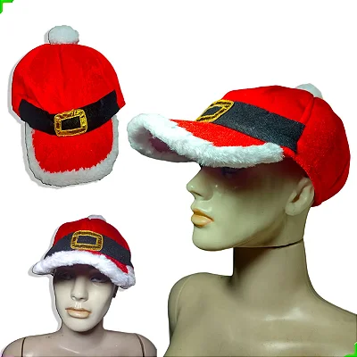 Boné Vermelho Unissex de Natal – Estilo Papai Noel