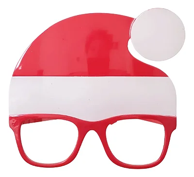 Óculos Divertido Papai Noel com Gorro – Vermelho – Acessório Natalino