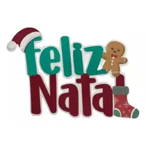 Painel Letreiro Feliz Natal em E.V.A - 33x53cm