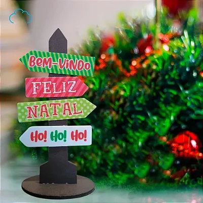 Enfeite Natalino Plaquinhas em EVA com Glitter