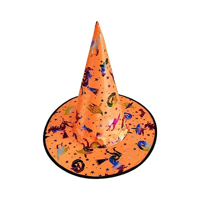 Chapéu de Bruxa Halloween Super Color Laranja