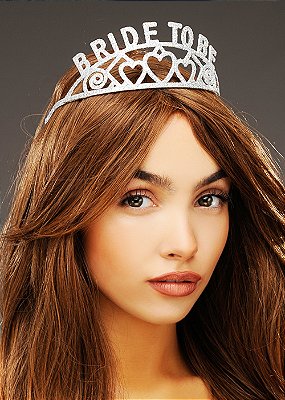 Tiara Coroa Strass Bride To Be – Prata