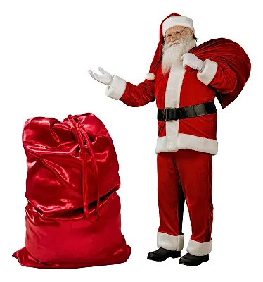 Saco de Presentes em Cetim Papai Noel – Natal – 74x47cm