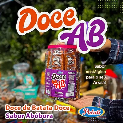 Doce Ab Paluti (Doce de Batata Doce Sabor Abóbora) – Pote 1,02kg (20 Unidades)