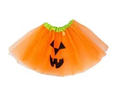 Saia de Tule Infantil Abóbora Halloween – 30cm