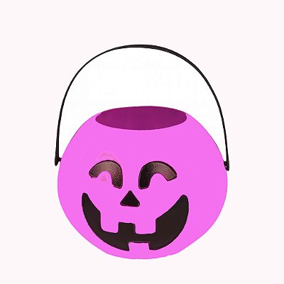 Abóbora Grande Halloween Rosa – 16cm