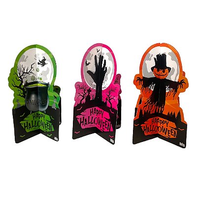 Decoração de Mesa Halloween Totem – 6 Unidades (15x10cm)
