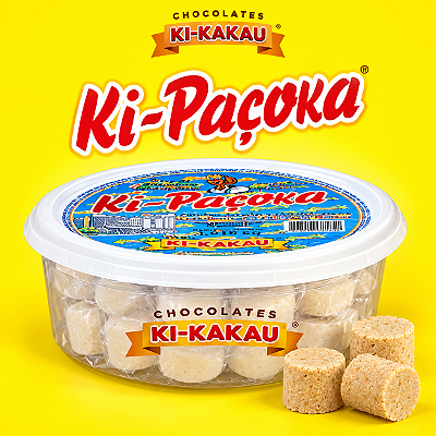 Ki-Paçoka com Cobertura de Chocolate Branco 1,010kg – Pacote com 50 Unidades Kikakau