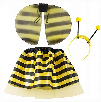 Kit Abelhinha Infantil – Saia, Asa, Varinha e Tiara