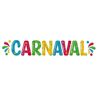 Painel de Festa Carnaval – Letreiro Colorido em EVA (23x14cm cada letra)