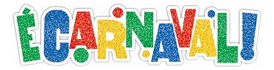 Enfeite Painel de EVA “É Carnaval” com Glitter Colorido – 65x17cm