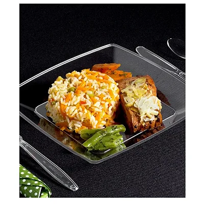 Kit Churrasco Descartável Reforçado Cristal – 30 Peças (Transparente)