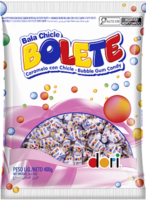 Bala Bolete Tutti Frutti – 400g 🍬