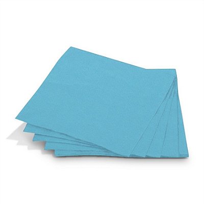 Guardanapos de Papel Folha Dupla Azul Claro 24×24 cm – 20 Unidades – Alta Absorção para Festas e Eventos