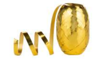 Fitilho Metalizado Dourado 5mm x 20m | Ideal para Embalagens, Balões e Decoração