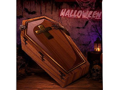 Caixa Caixão Rip Halloween – 14x8cm | Lembrancinha Decorativa