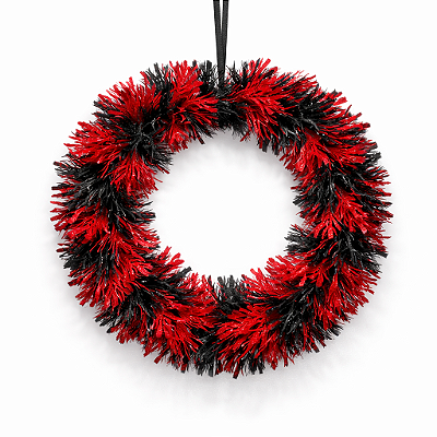 Guirlanda Halloween Preta e Vermelha 28cm