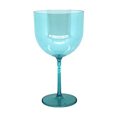 Taça Gin Acrílico Cristal Degradê Azul Claro 650ml