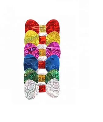 Gravata Borboleta Holográfica – Cores Sortidas – 12 Unidades