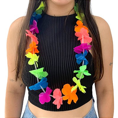 Colar Havaiano Colorido – Fantasia e Carnaval