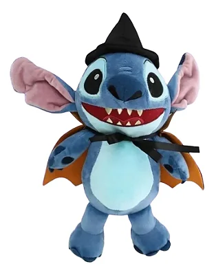Pelúcia Stitch Halloween Bruxo – 30 cm | Disney Original Azul-Aço