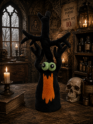 Enfeite Halloween Árvore Assombrada com Som e Movimento – 37 cm