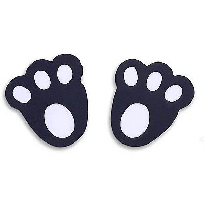 Decoração de Páscoa Caminho Pata de Coelho 5x6cm – Pacote com 10 Unidades