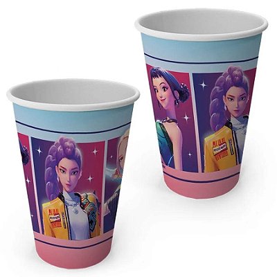 Copo de Papel - Guerreiras do K-pop - 200ml - 8 Unidades