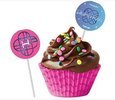 Bandeirinha para Docinhos Guerreiras Do K-Pop 9x4cm - 8 Unidades