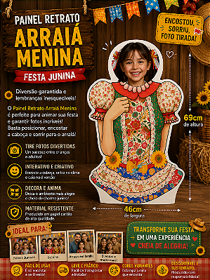 Painel para Foto Vestido de Festa Junina – 69x46cm