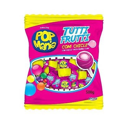 Pirulito Pop Mania Tutti Frutti Riclan 500g