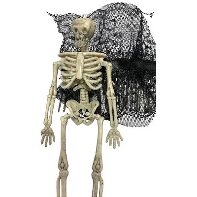 Presilha Halloween Esqueleto da Morte e Véu – 16cm