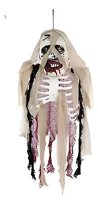 Enfeite Halloween com Som, Luz e Movimento Esqueleto Bill – 90cm