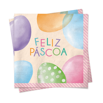 Guardanapo de Papel “Feliz Páscoa” – 32,5x32,5cm – 20 Unidades