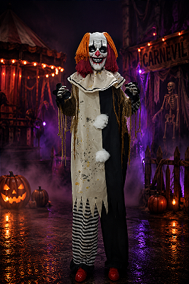 Palhaço Gigante em Pé Halloween com Luz, Som e Movimento – 2,70m