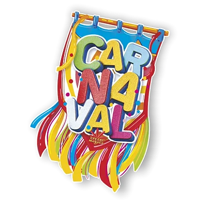 Bandeirão Carnaval Frente e Verso – 70x48cm