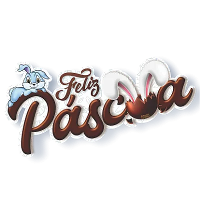 Painel Feliz Páscoa Decorativo – 72x36cm