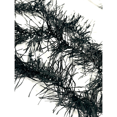 Marabú Fino de Tecido Decorativo 1,60m – Preto - 12 Unidades