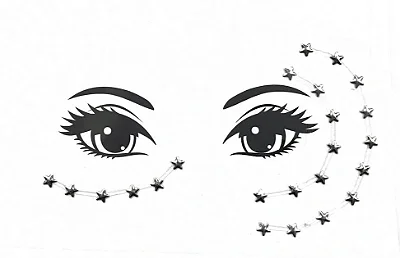 Adesivo Facial Estrelas Autocolantes – Tamanhos Variados