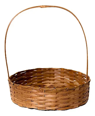 Cesta de Bambu Fraldeira Redonda Trançada – Tamanho 33x25cm